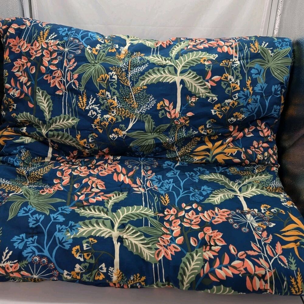 Lush Green Velvet Comforter Double Sided Tropical Distant Lands Verona KING NEW - Picture 5 of 12